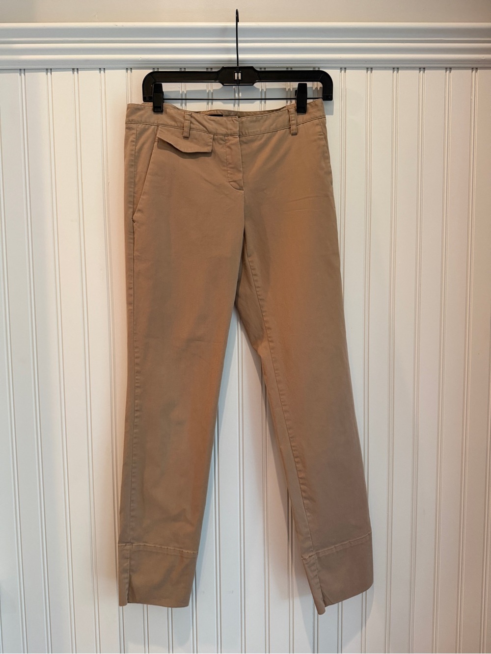 Theory Straight Leg Pants in Khaki